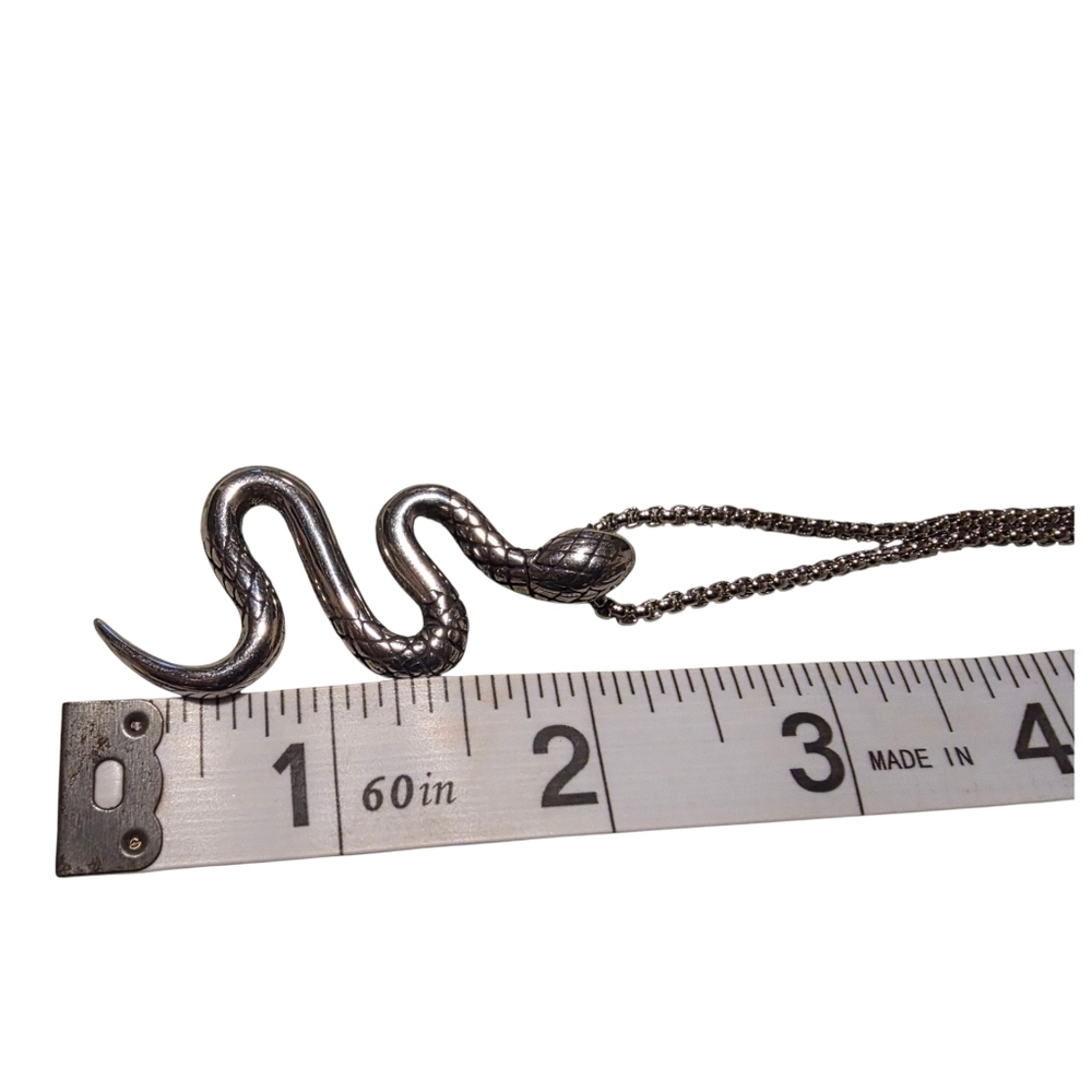 New Stainless Steel Snake Chain Necklace for Reptile Lovers - Picture 3 of 4